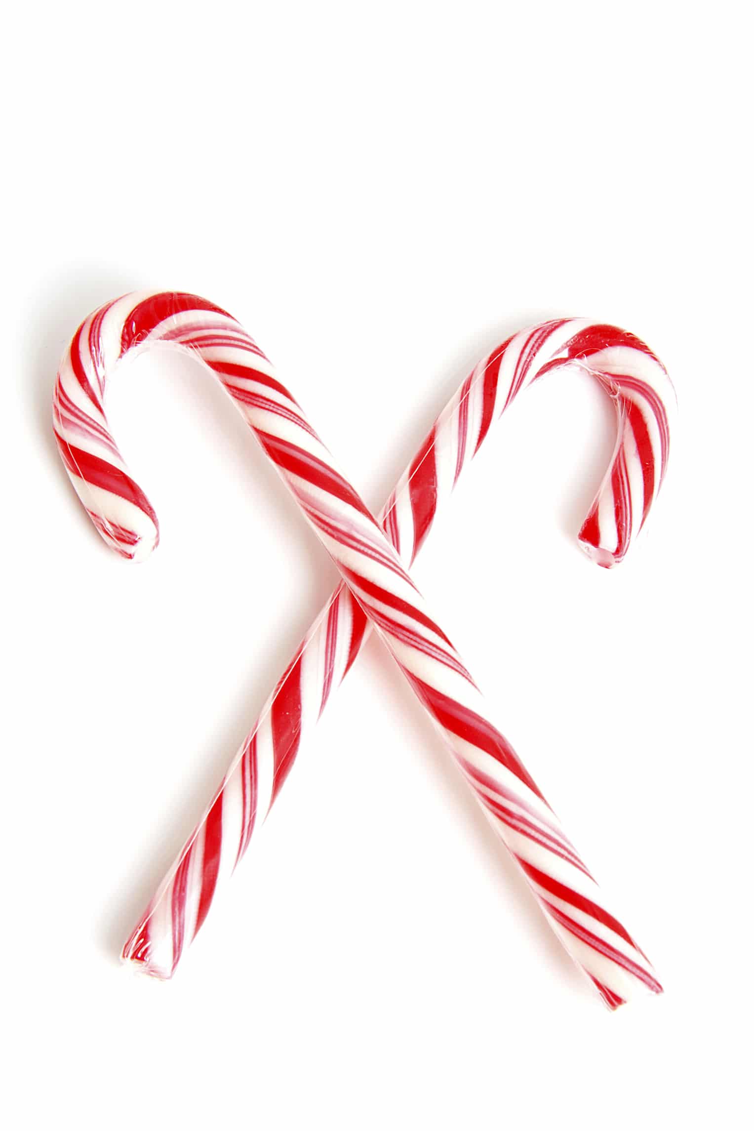 Traditional christmas candy cane  isolated on white background